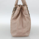 Salvatore Ferragamo Gancini Hand Bag Leather Beige Auth YKZ1472-4