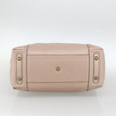 Salvatore Ferragamo Gancini Hand Bag Leather Beige Auth YKZ1472-5