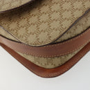 CELINE Macadam Canvas Shoulder Bag PVC Beige Gold Auth YKZ1474-15