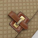 CELINE Macadam Canvas Shoulder Bag PVC Beige Gold Auth YKZ1474-18