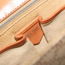CELINE Macadam Canvas Shoulder Bag PVC Beige Gold Auth YKZ1474-19