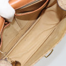 CELINE Macadam Canvas Shoulder Bag PVC Beige Gold Auth YKZ1474-10
