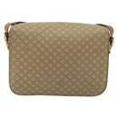CELINE Macadam Canvas Shoulder Bag PVC Beige Gold Auth YKZ1474-2