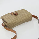 CELINE Macadam Canvas Shoulder Bag PVC Beige Gold Auth YKZ1474-6