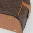 CELINE Macadam Canvas Hand Bag PVC Leather Brown Gold Auth YKZ1476A-9