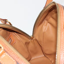 CELINE Macadam Canvas Hand Bag PVC Leather Brown Gold Auth YKZ1476A-20