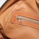 CELINE Macadam Canvas Hand Bag PVC Leather Brown Gold Auth YKZ1476A-22