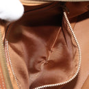 CELINE Macadam Canvas Hand Bag PVC Leather Brown Gold Auth YKZ1476A-11