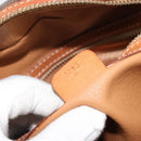 CELINE Macadam Canvas Hand Bag PVC Leather Brown Gold Auth YKZ1476A-12