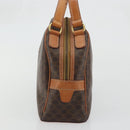 CELINE Macadam Canvas Hand Bag PVC Leather Brown Gold Auth YKZ1476A-3