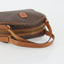 CELINE Macadam Canvas Hand Bag PVC Leather Brown Gold Auth YKZ1476A-7