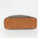 CELINE Macadam Canvas Hand Bag PVC Leather Brown Gold Auth YKZ1476A-5