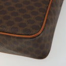 CELINE Macadam Canvas Shoulder Bag PVC Leather Brown Gold Auth YKZ1478A-14