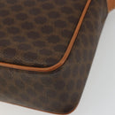 CELINE Macadam Canvas Shoulder Bag PVC Leather Brown Gold Auth YKZ1478A-16