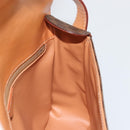 CELINE Macadam Canvas Shoulder Bag PVC Leather Brown Gold Auth YKZ1478A-19