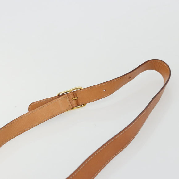 CELINE Macadam Canvas Shoulder Bag PVC Leather Brown Gold Auth YKZ1478A