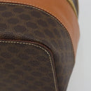 CELINE Macadam Canvas Vanity Hand Bag PVC Leather Brown Gold Auth YKZ1479A-14