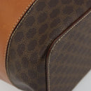 CELINE Macadam Canvas Vanity Hand Bag PVC Leather Brown Gold Auth YKZ1479A-15