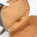 CELINE Macadam Canvas Vanity Hand Bag PVC Leather Brown Gold Auth YKZ1479A-10