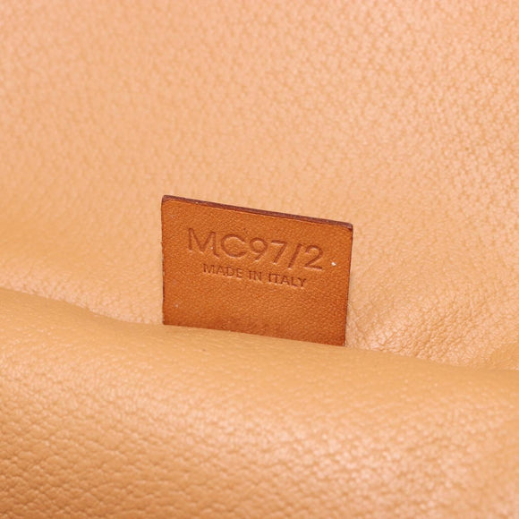 CELINE Macadam Canvas Vanity Hand Bag PVC Leather Brown Gold Auth YKZ1479A