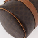 CELINE Macadam Canvas Umhängetasche PVC Leder Braun Gold Auth YKZ1480-14