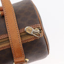 CELINE Macadam Canvas Umhängetasche PVC Leder Braun Gold Auth YKZ1480-9
