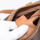 CELINE Macadam Canvas Umhängetasche PVC Leder Braun Gold Auth YKZ1480-12