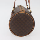 CELINE Macadam Canvas Umhängetasche PVC Leder Braun Gold Auth YKZ1480-3