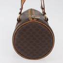 CELINE Macadam Canvas Umhängetasche PVC Leder Braun Gold Auth YKZ1480-4