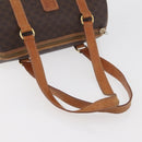 CELINE Macadam Canvas Umhängetasche PVC Leder Braun Gold Auth YKZ1480-7