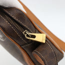 CELINE Macadam Canvas Shoulder Bag PVC Leather Brown Gold Auth YKZ1481-10