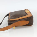 CELINE Macadam Canvas Shoulder Bag PVC Leather Brown Gold Auth YKZ1481-3
