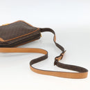 CELINE Macadam Canvas Shoulder Bag PVC Leather Brown Gold Auth YKZ1481-7