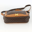 CELINE Macadam Canvas Shoulder Bag PVC Leather Brown Gold Auth YKZ1481-5