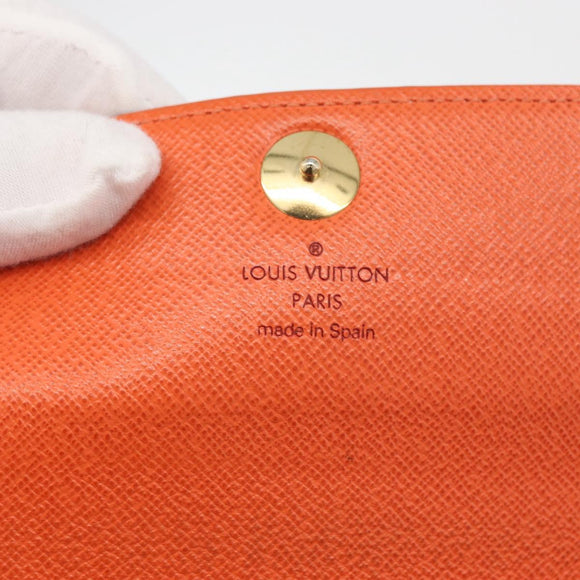 LOUIS VUITTON Multicolor Portefeuille Sarah Wallet White M93532 LV Auth YKZ1484