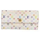 LOUIS VUITTON Multicolor Portefeuille Sarah Wallet White M93532 LV Auth YKZ1484-13