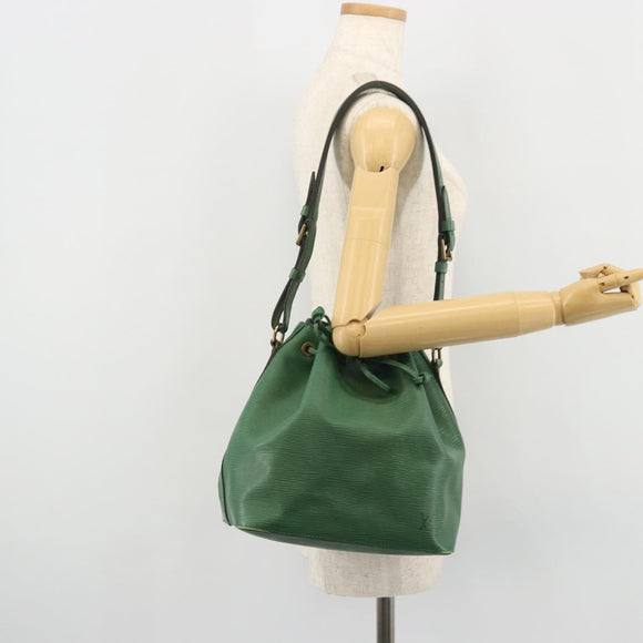 LOUIS VUITTON Epi Petit Noe Umhängetasche Grün M44104 LV Auth YKZ1495