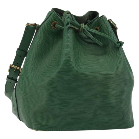 LOUIS VUITTON Epi Petit Noe Umhängetasche Grün M44104 LV Auth YKZ1495