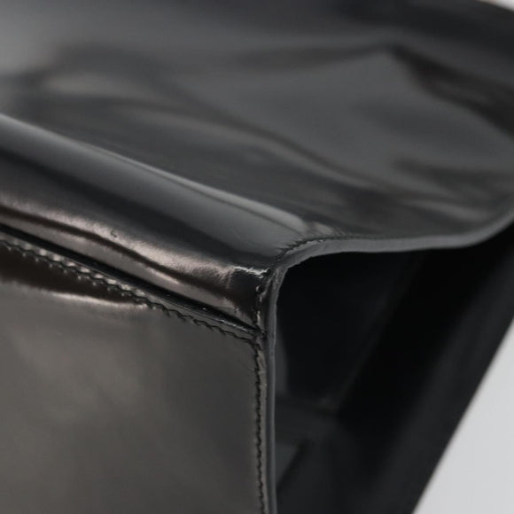 Salvatore Ferragamo Tote Bag Leather Black Silver Auth YKZ1497