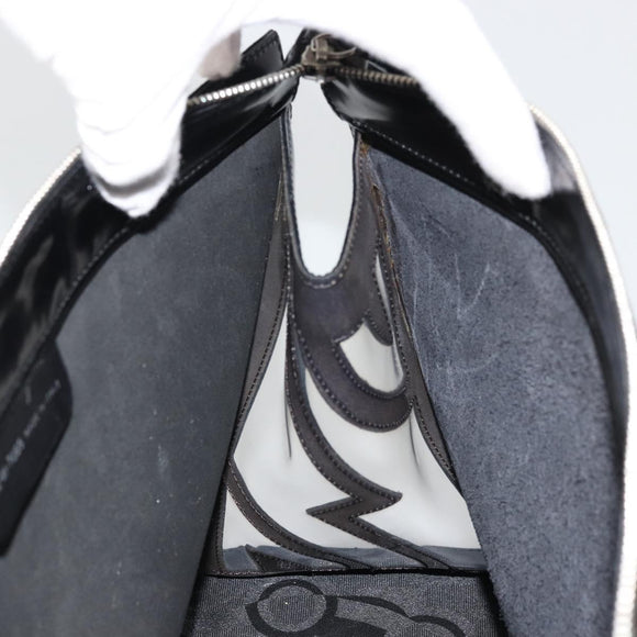 Salvatore Ferragamo Tote Bag Leather Black Silver Auth YKZ1497