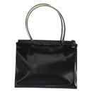 Salvatore Ferragamo Tote Bag Leather Black Silver Auth YKZ1497-2