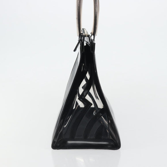 Salvatore Ferragamo Tote Bag Leather Black Silver Auth YKZ1497