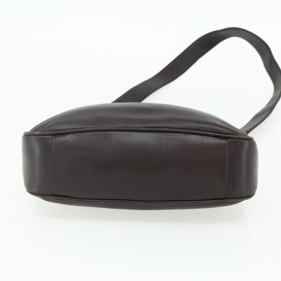 GUCCI Bamboo Hand Bag Leather 2way Brown Gold 001 2123 1638 Auth YKZ1498