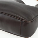 GUCCI Bamboo Hand Bag Leather 2way Brown Gold 001 2123 1638 Auth YKZ1498-16