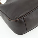 GUCCI Bamboo Hand Bag Leather 2way Brown Gold 001 2123 1638 Auth YKZ1498-17
