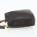 GUCCI Bamboo Hand Bag Leather 2way Brown Gold 001 2123 1638 Auth YKZ1498-3