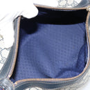 GUCCI GG Supreme Boston Bag PVC Navy Gold Auth YKZ1499-11
