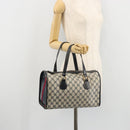 GUCCI GG Supreme Boston Bag PVC Navy Gold Auth YKZ1499-19