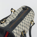 GUCCI GG Supreme Boston Bag PVC Navy Gold Auth YKZ1499-6