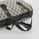 GUCCI GG Supreme Boston Bag PVC Navy Gold Auth YKZ1499-7